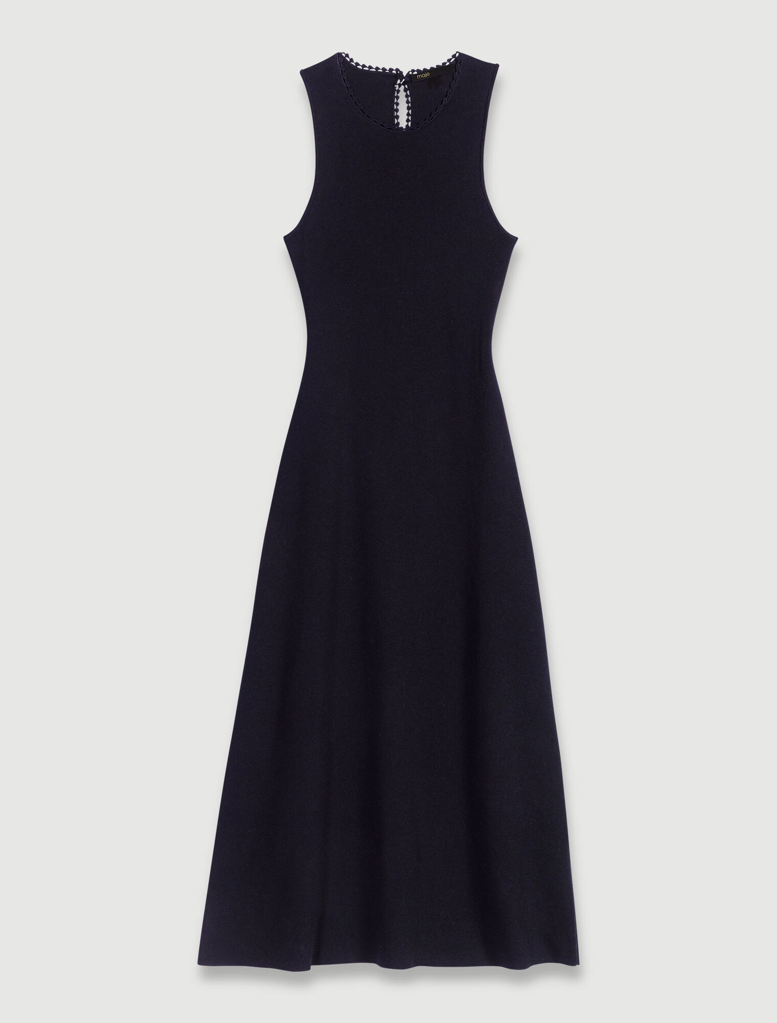 Robe longue en maille à découpes