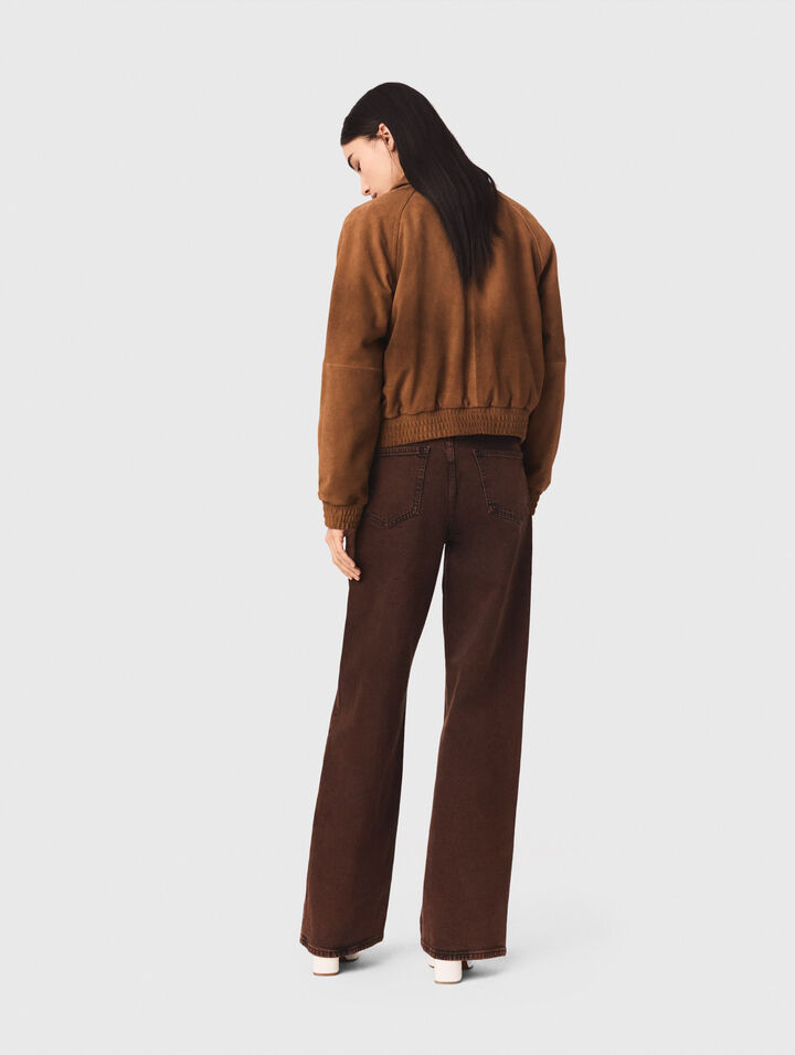 Jean bootcut avec cha&icirc;ne