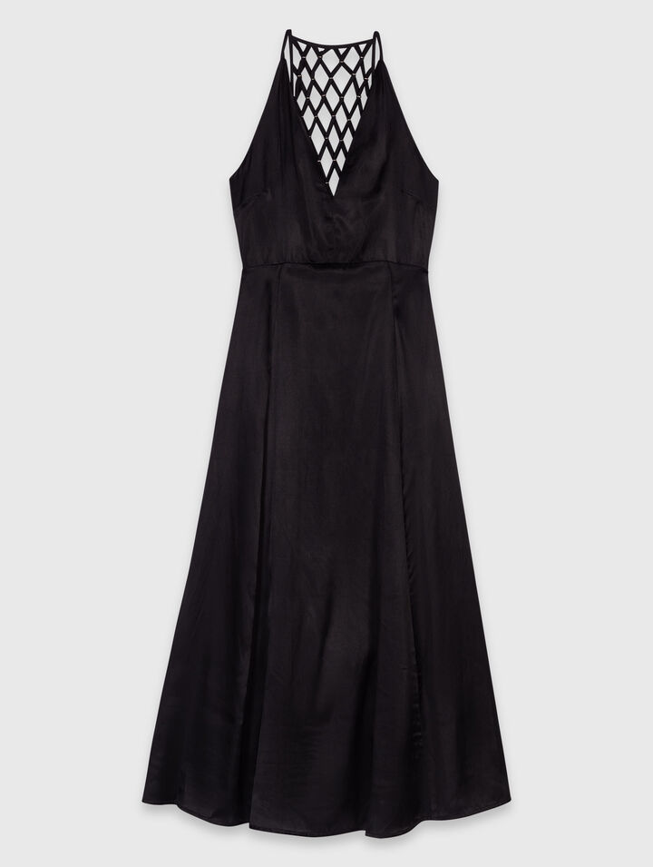 Robe longue fluide avec dos tressé