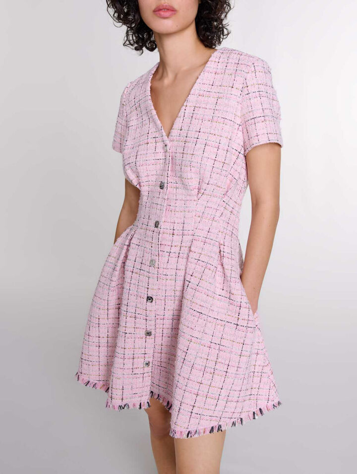 Tweed babydoll dress