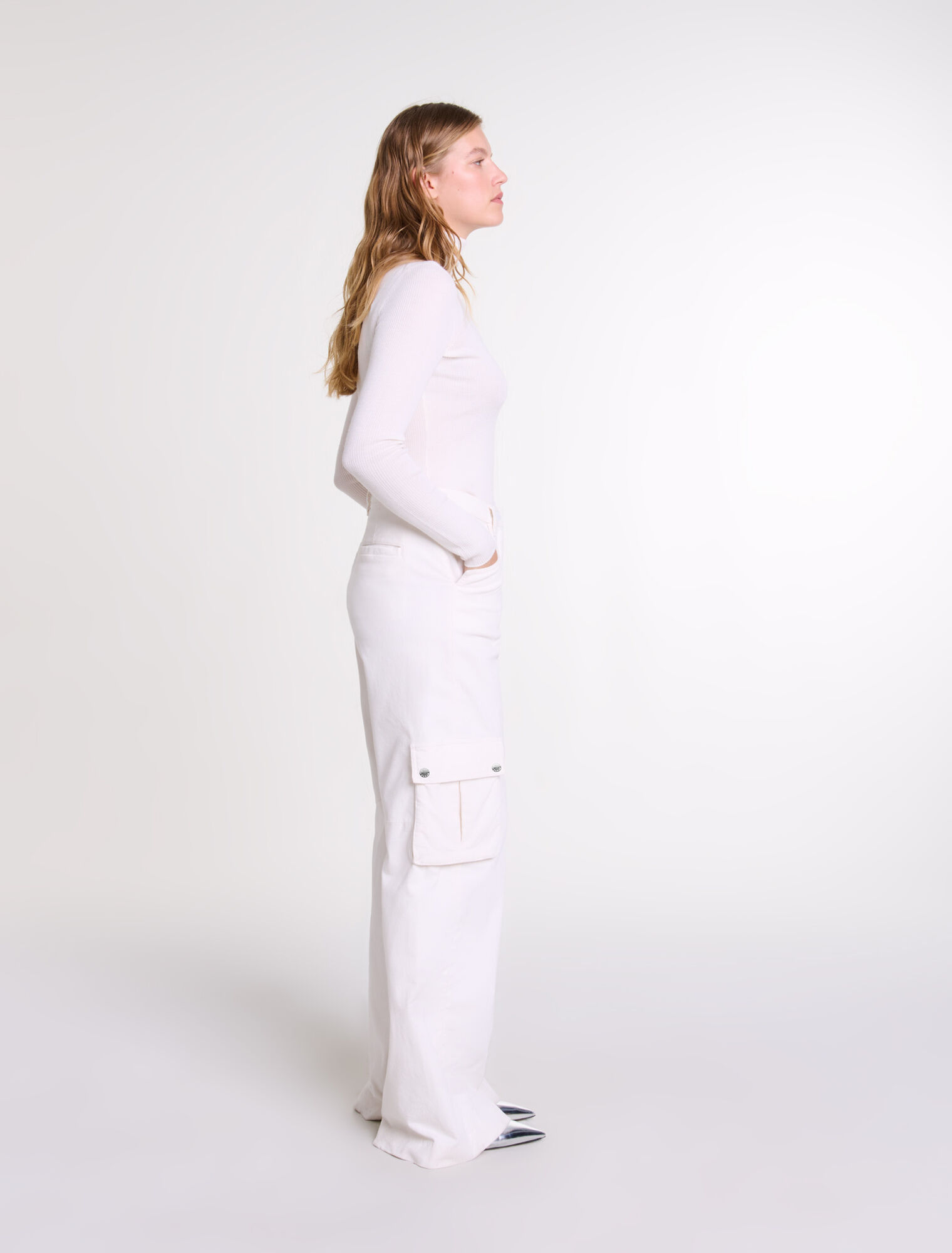 Pantalon cargo en velours