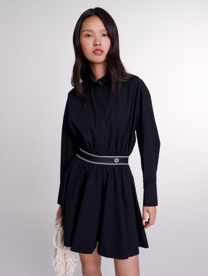 Robe chemise courte élastiquée