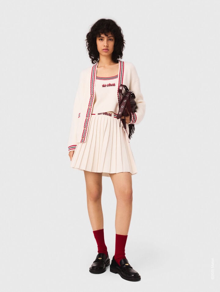 Embroidered longline cardigan