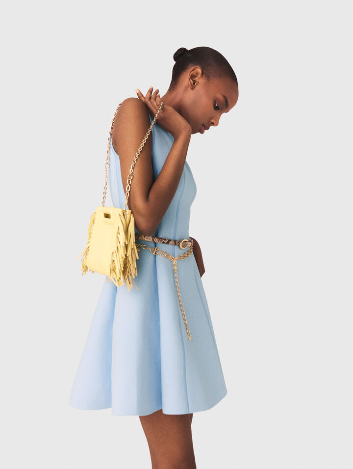 Sac M Mini cuir craquel&eacute; mat