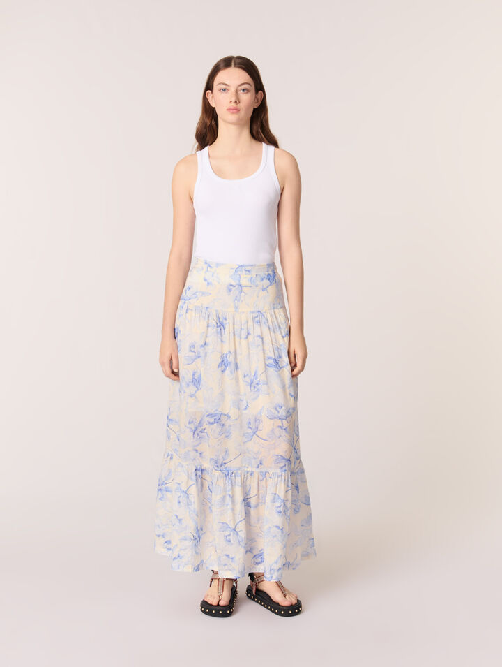 Jupe longue imprimé floral