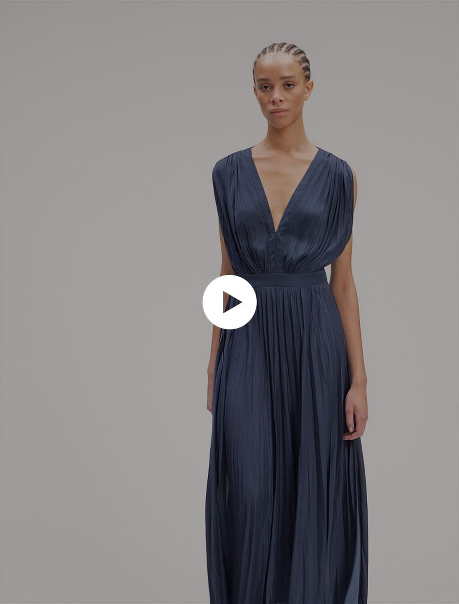 Pleated maxi dress