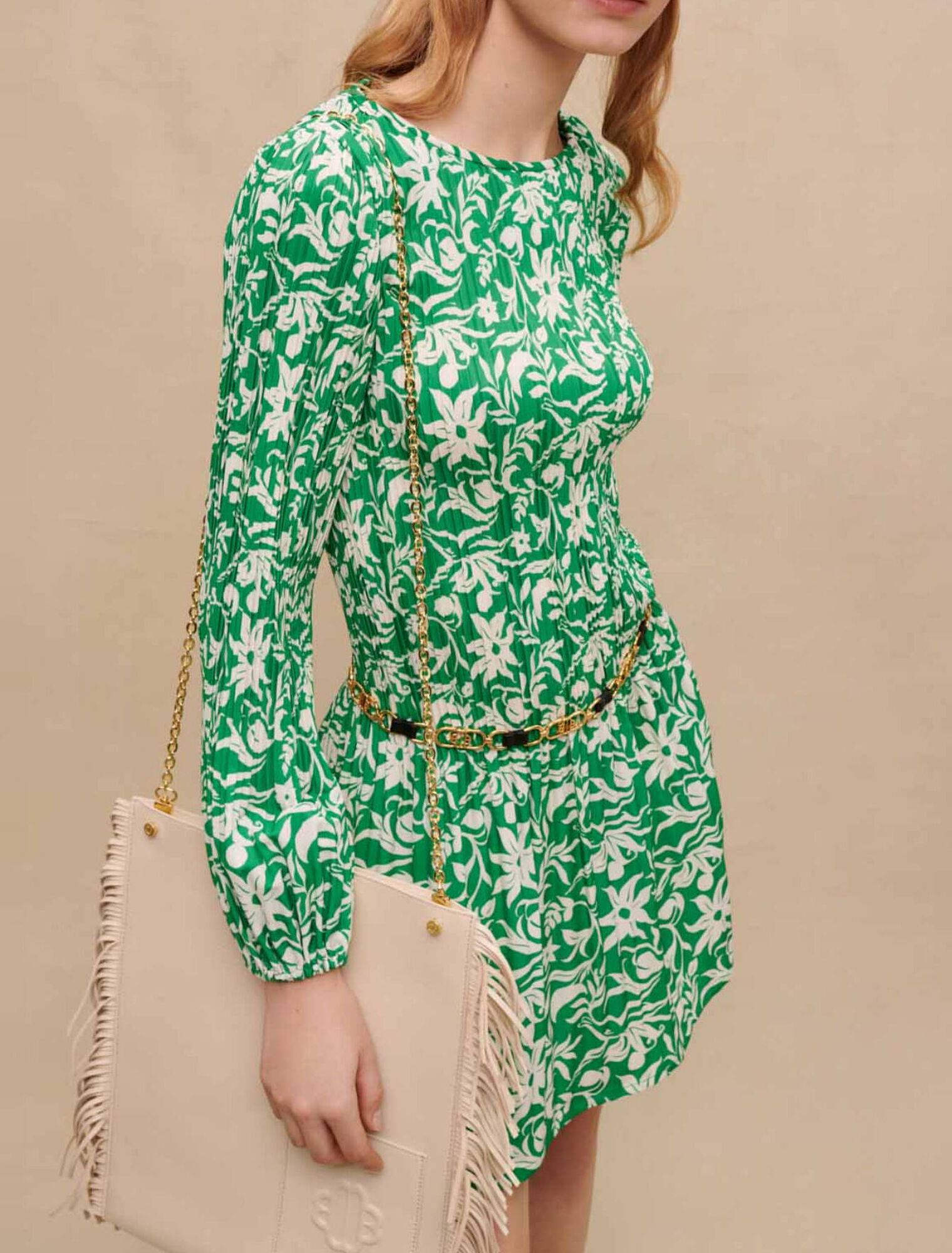 Long-sleeved mini dress