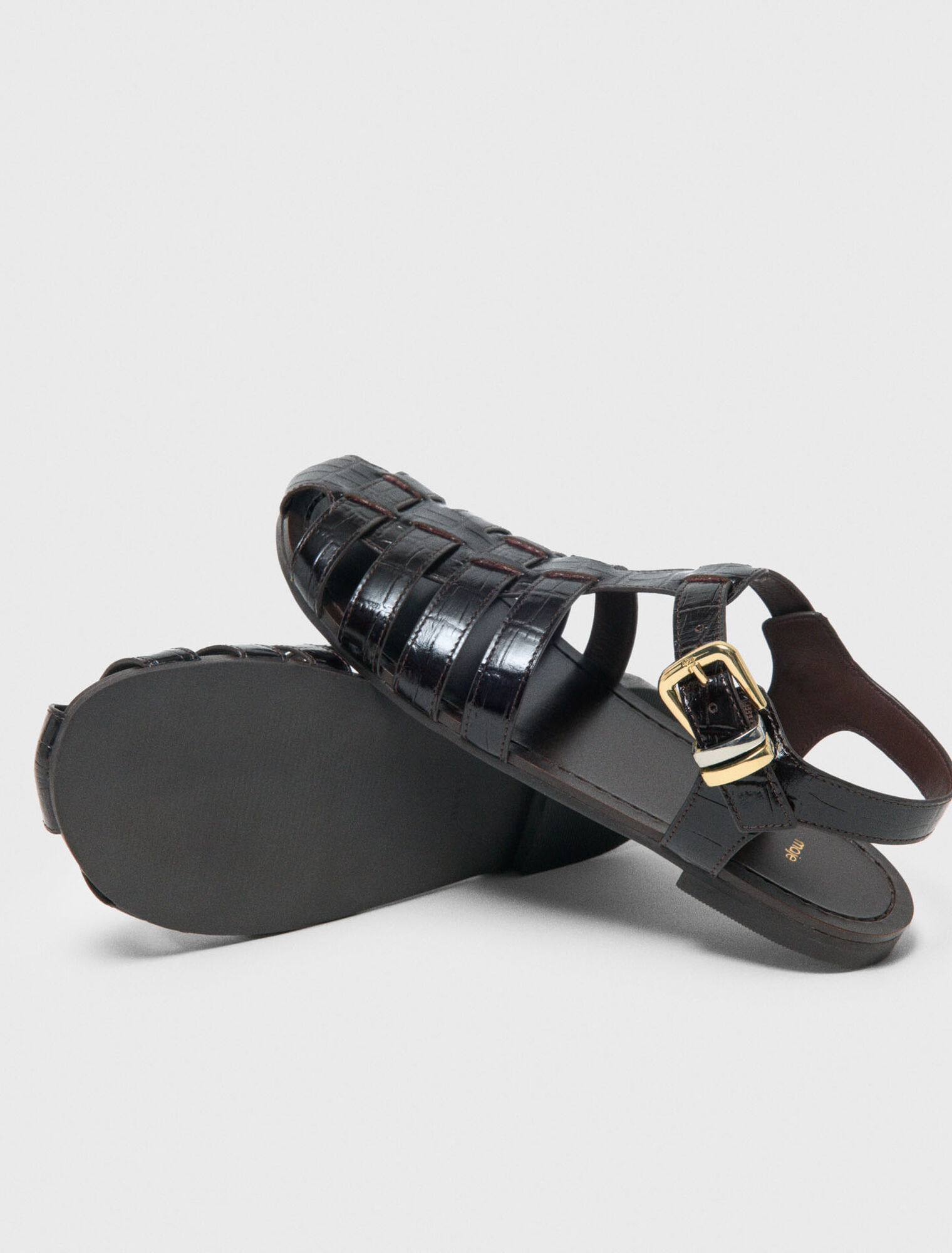 Multi-strap leather sandals
