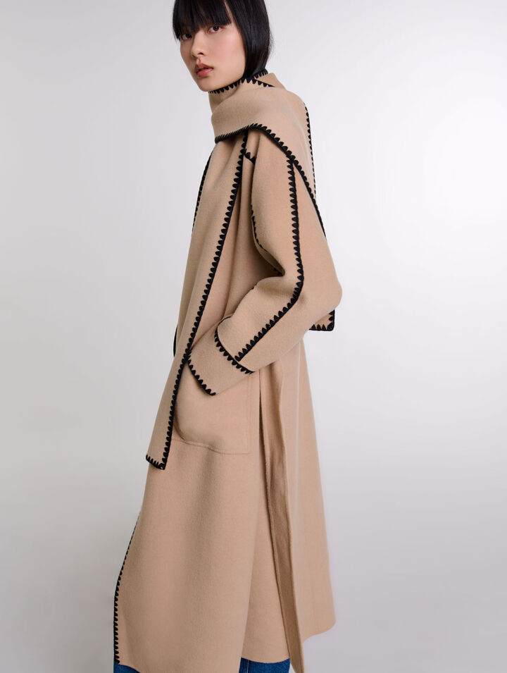 Manteau bicolore double face