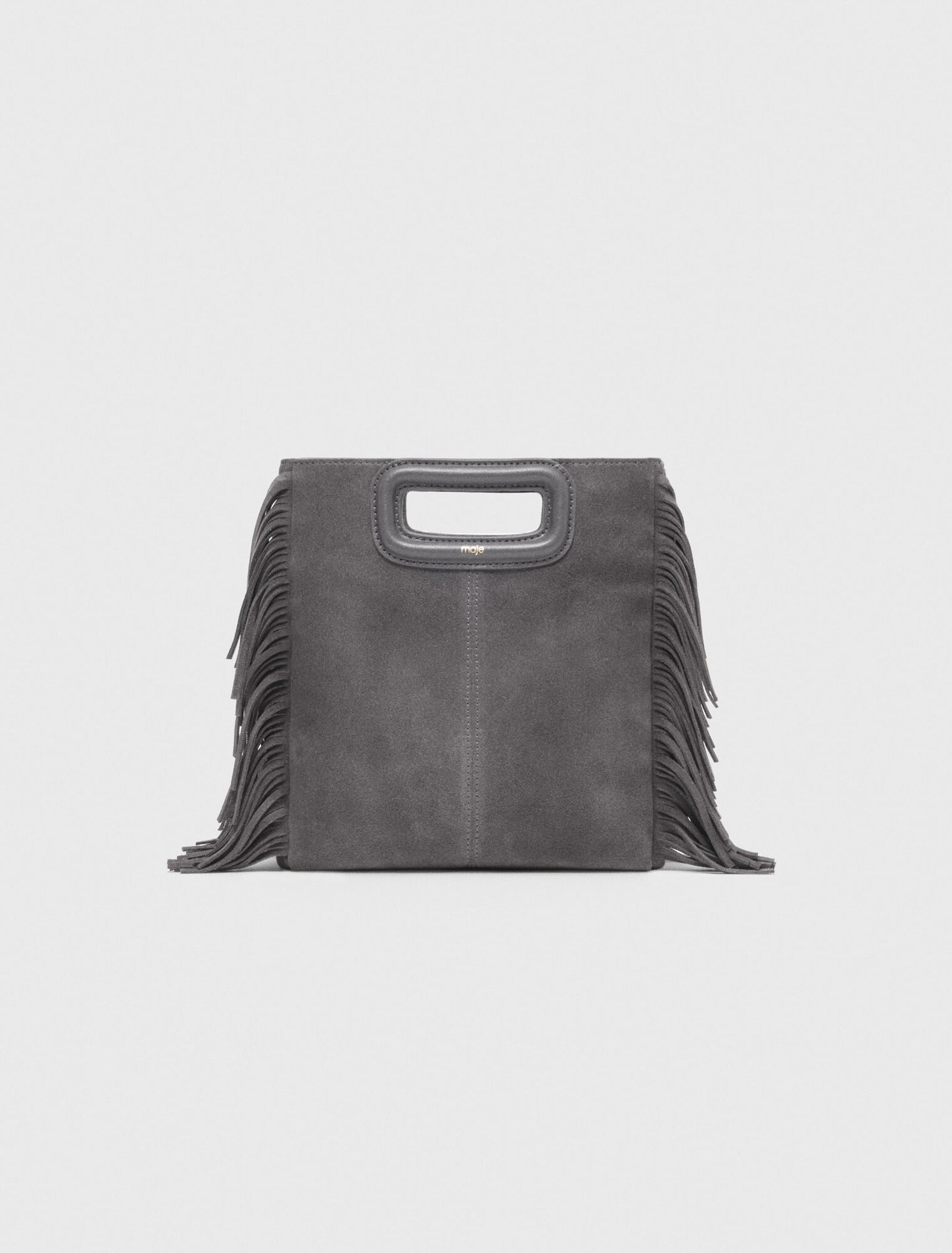 Sac M à franges en suède