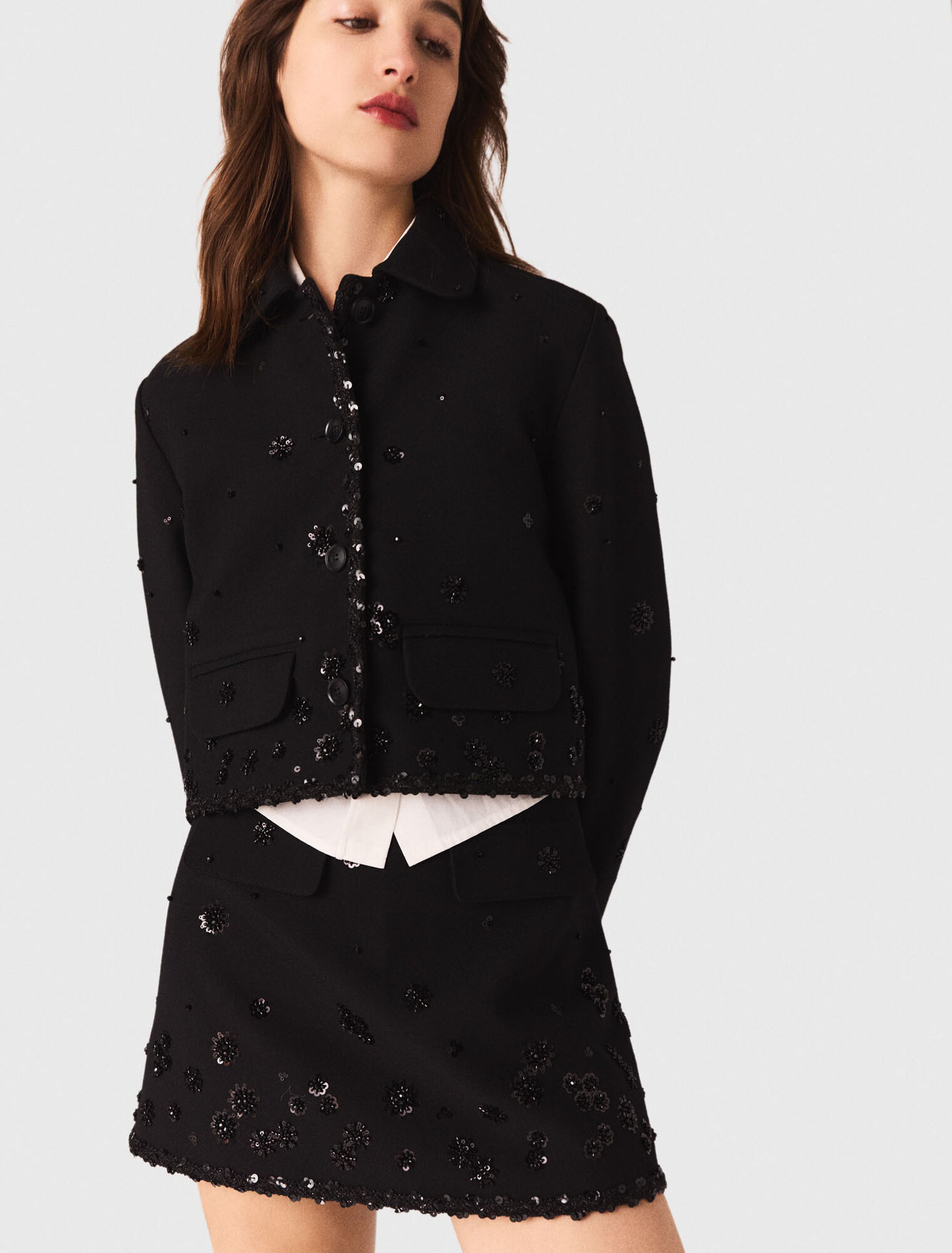 Veste courte brodée