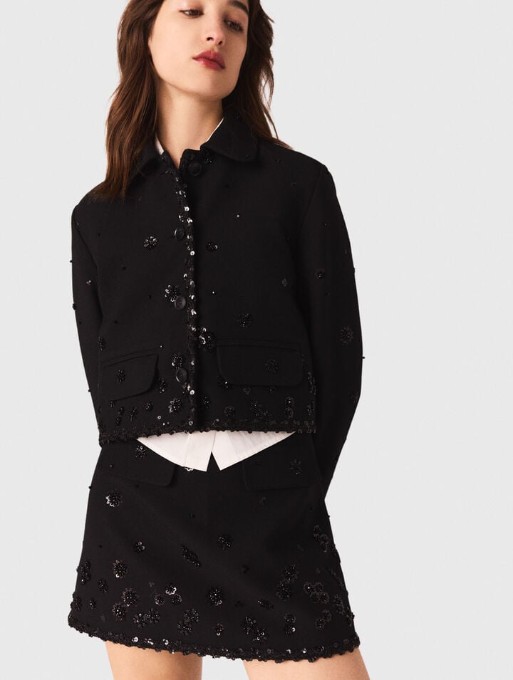 Short embroidered jacket