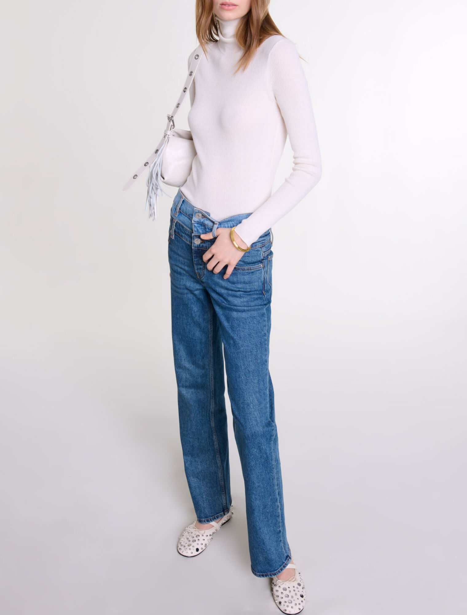 Double waistband jeans