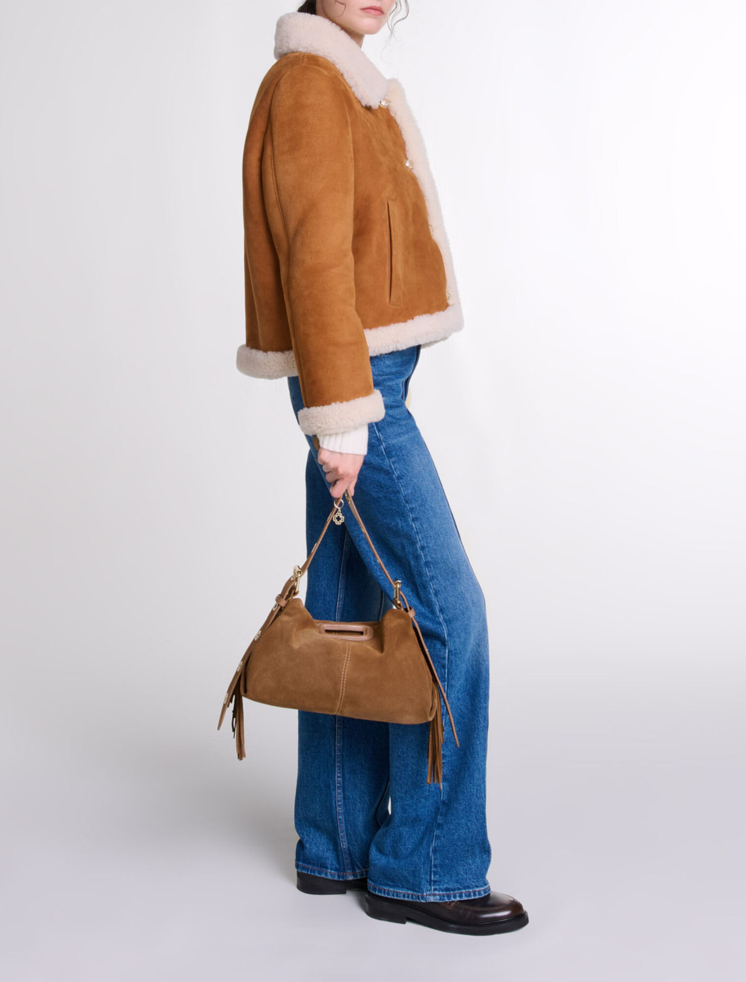 Manteau fourr&eacute; effet mouton