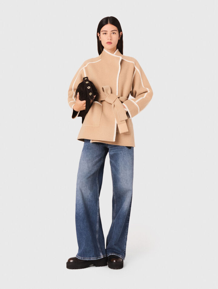Manteau court double face