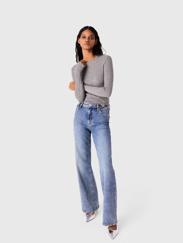 Second-skin round neck jumper
