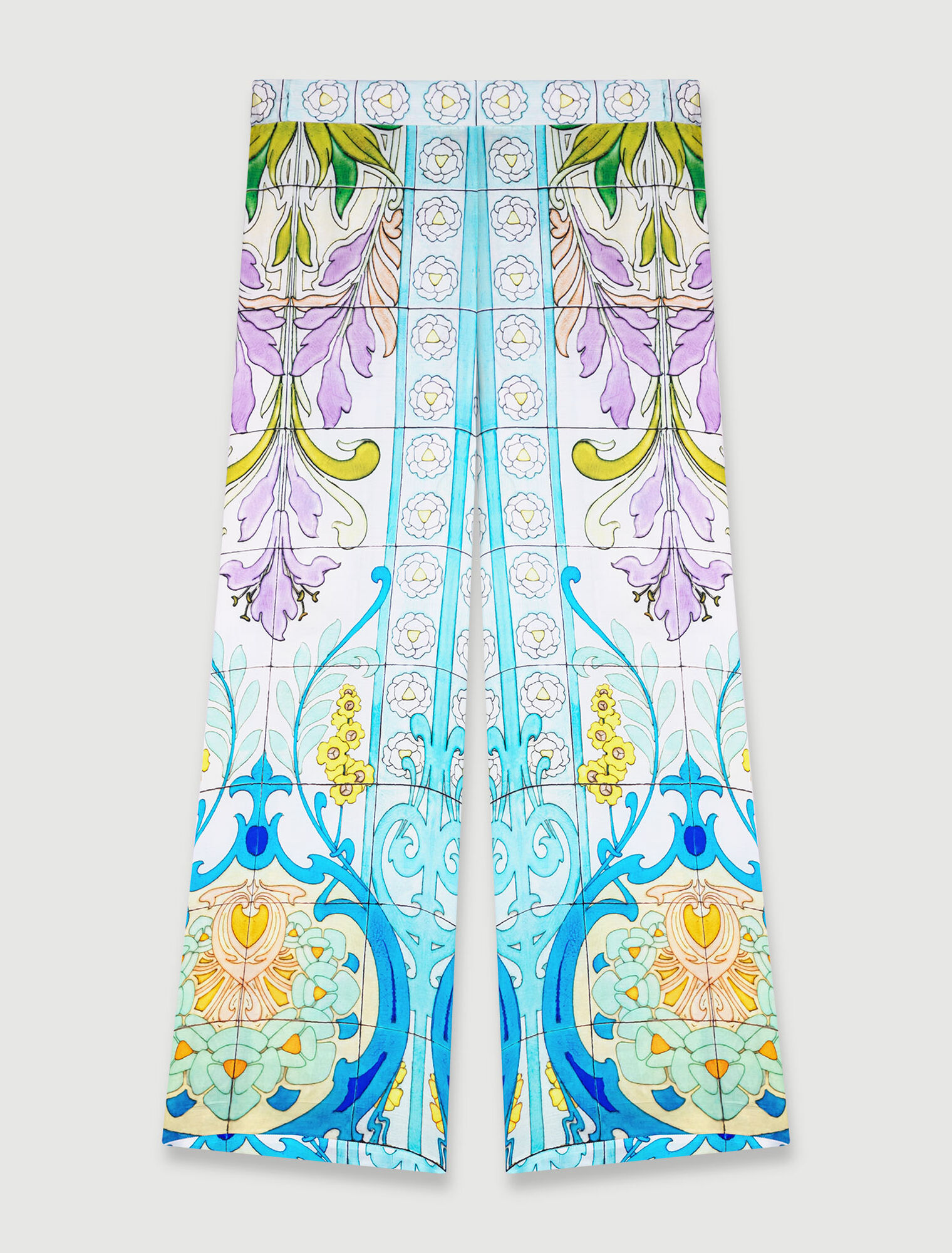 Pantalon satiné imprimé