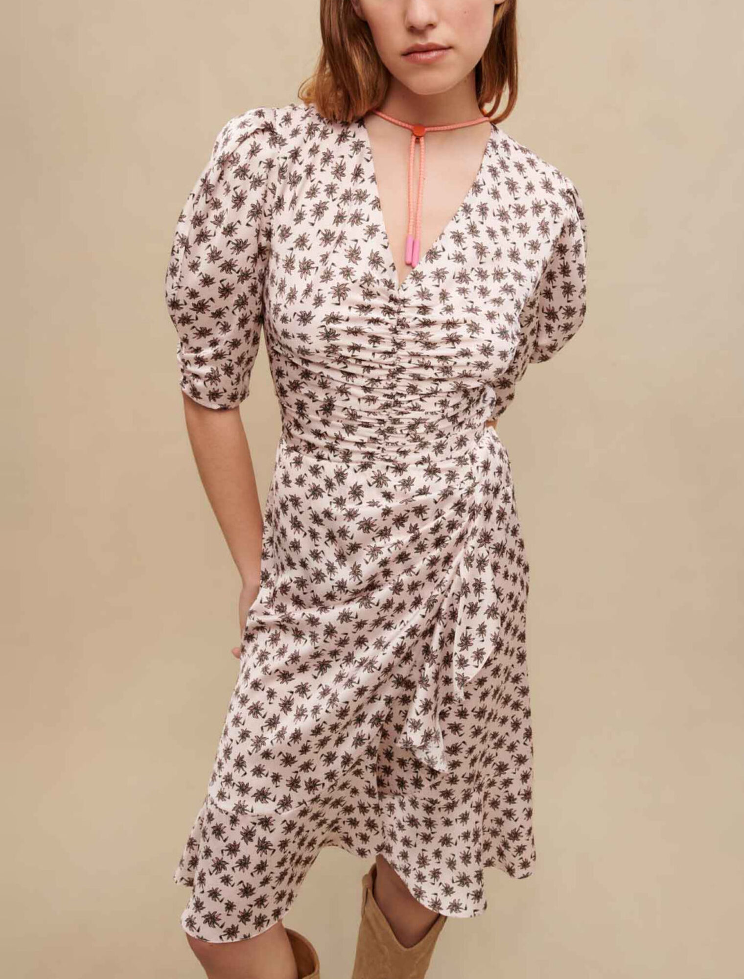 Palm print dress