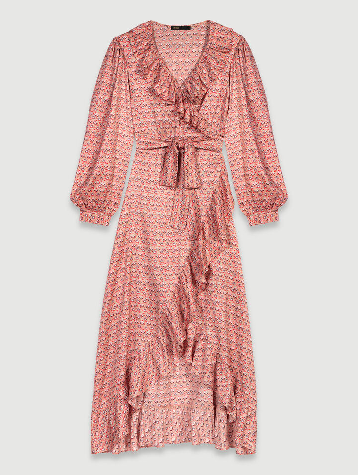 Robe longue à volants