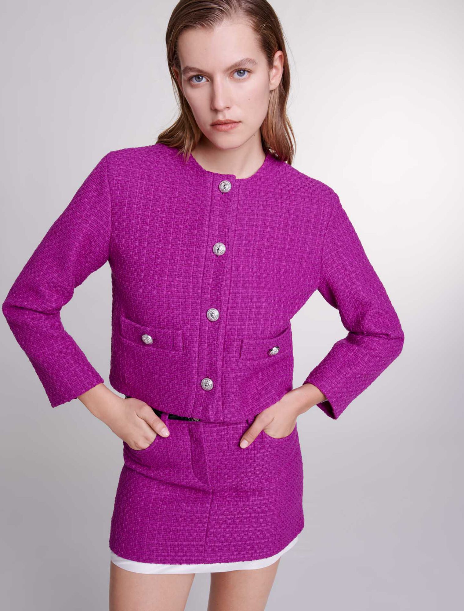 Mini-jupe en tweed