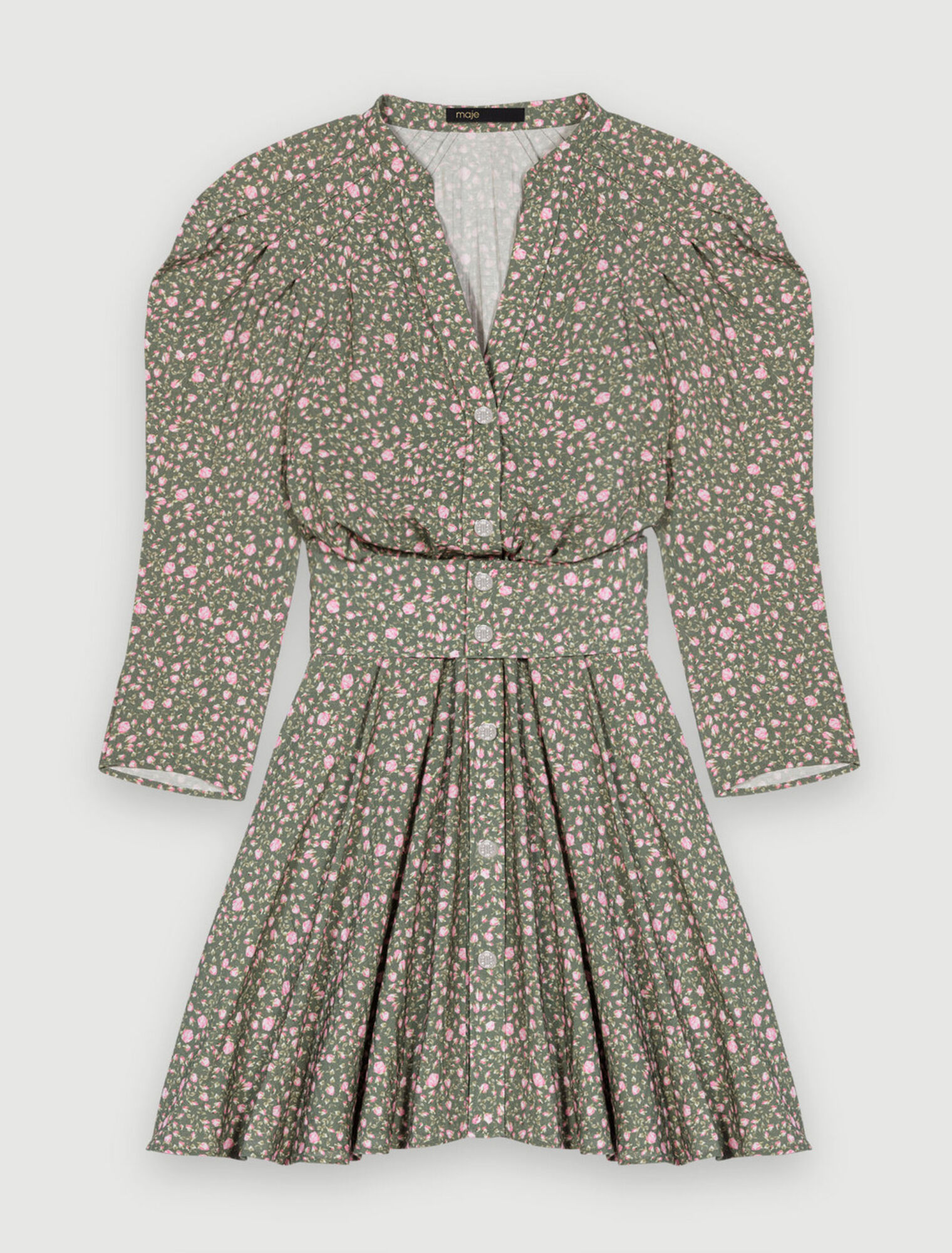 Robe courte manches volumineuses
