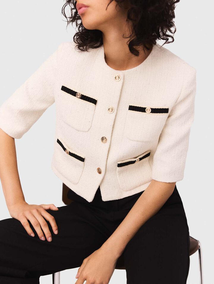 Veste courte en tweed