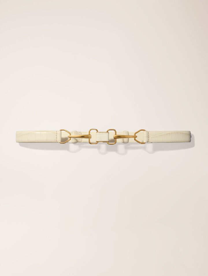 Ceinture en cuir et boucle mors