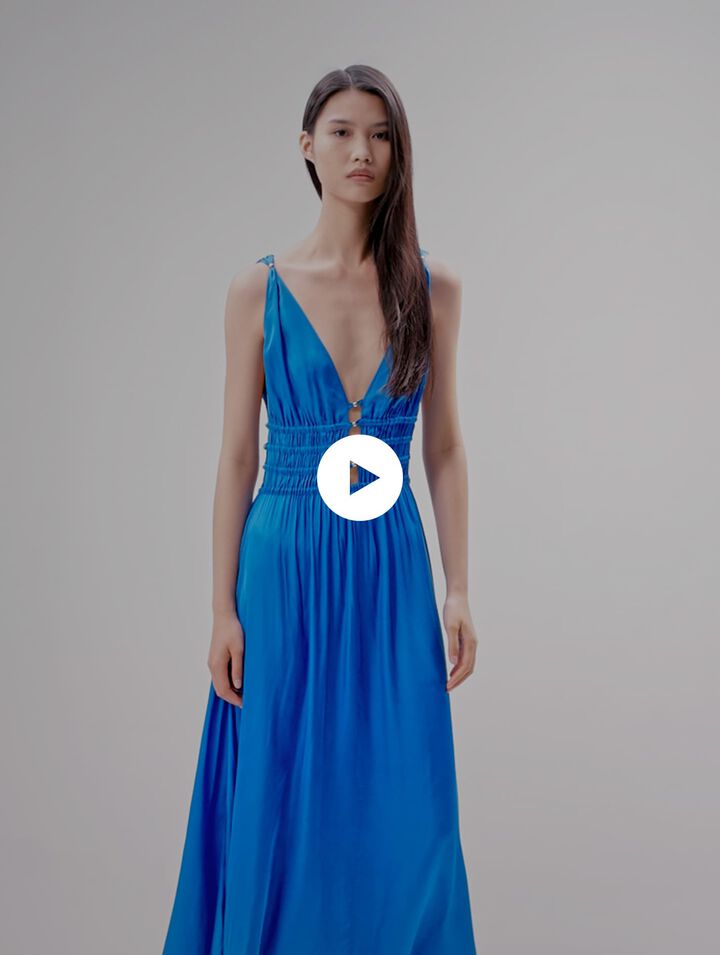 Robe satinée ajourée
