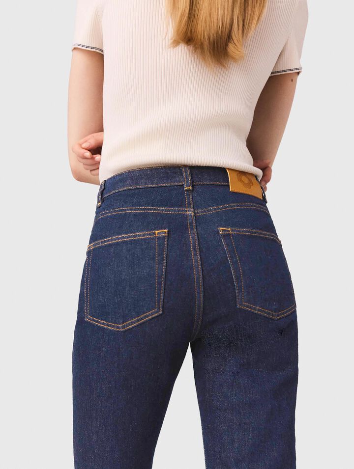 Jean denim à poches