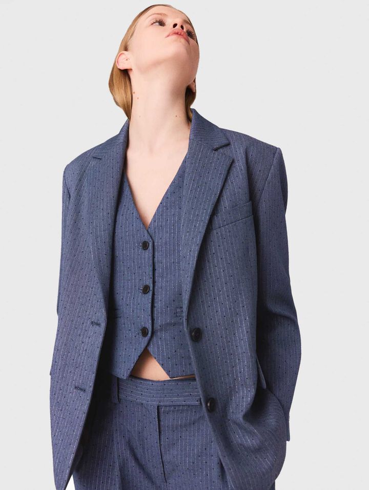Veste de tailleur à strass