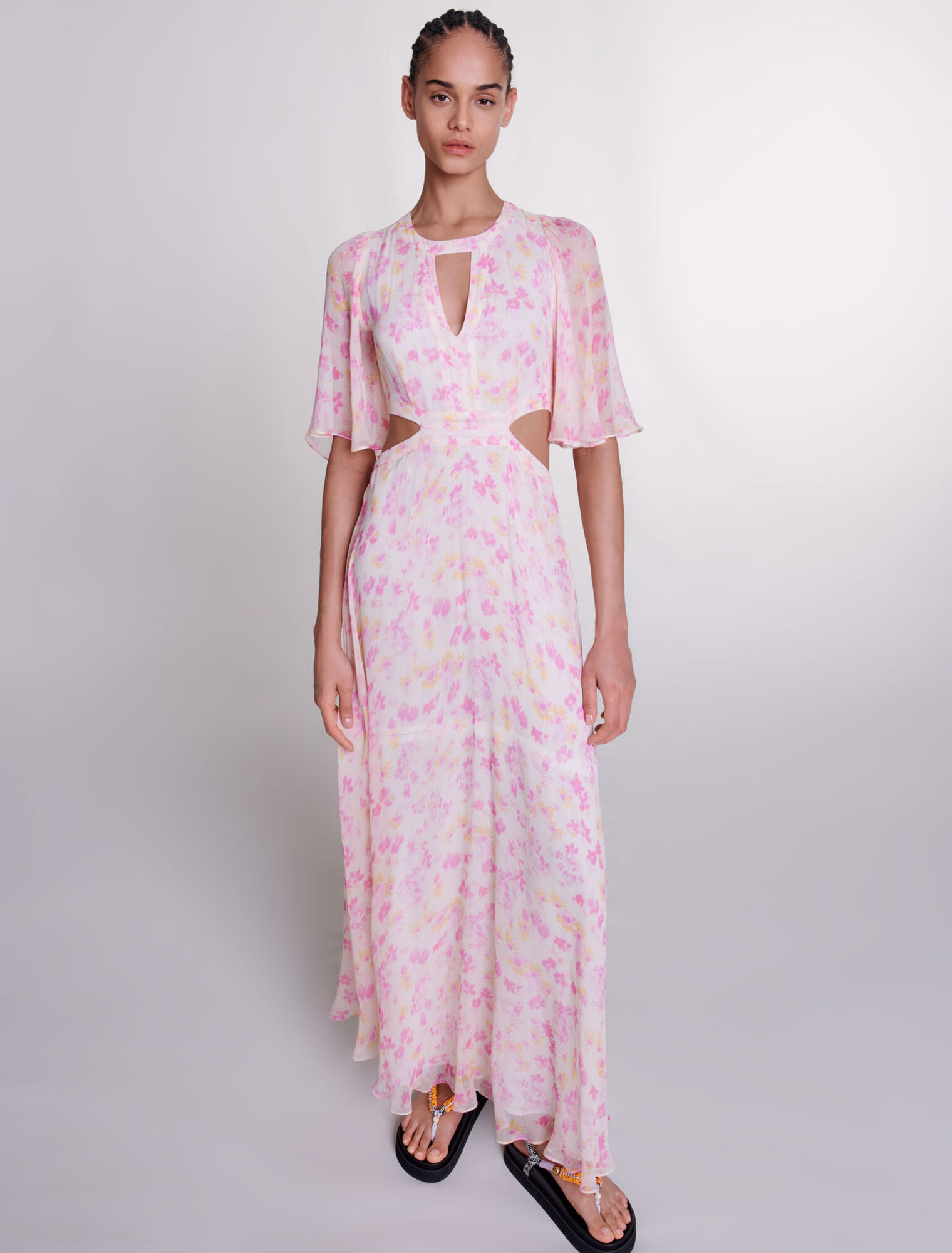 Robe longue à imprimé fleuri