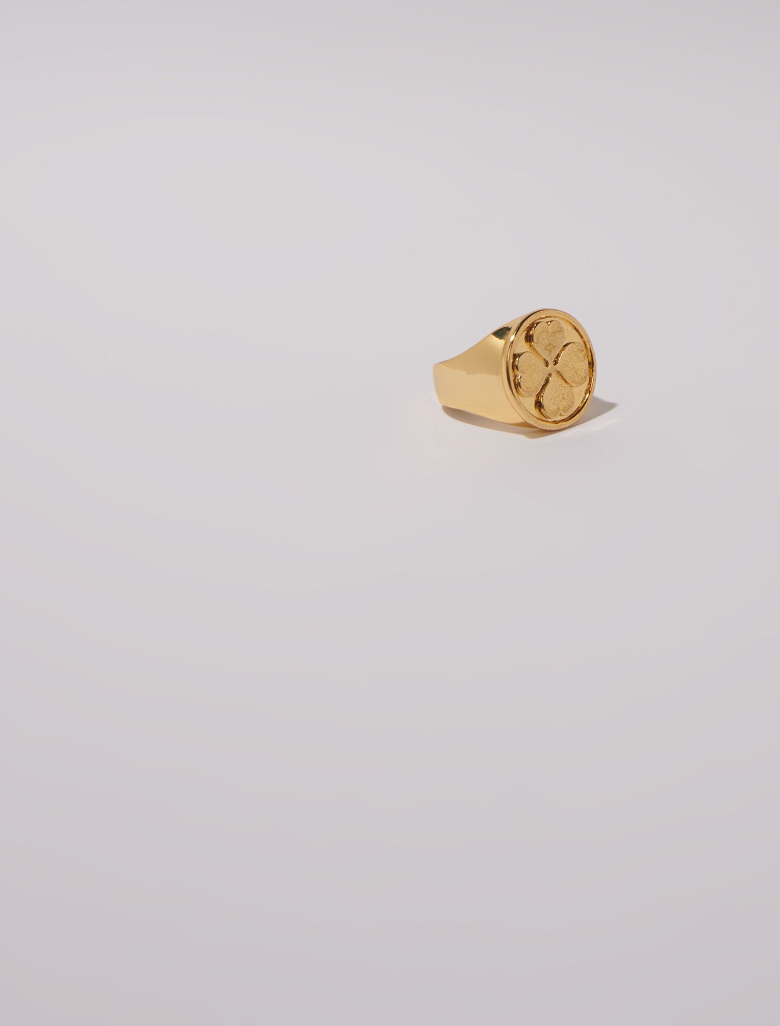 Clover signet ring