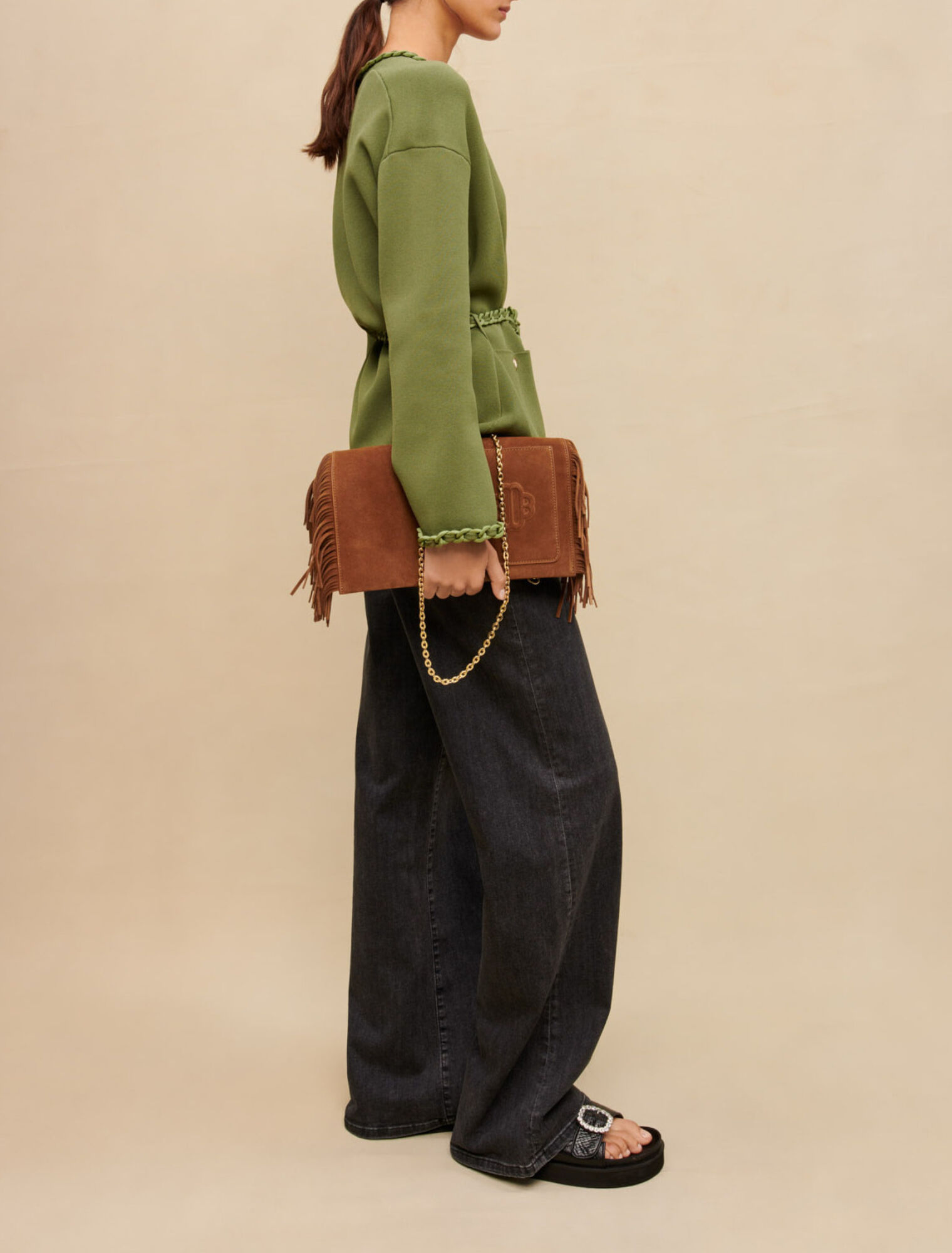 Gilet à bords tressés