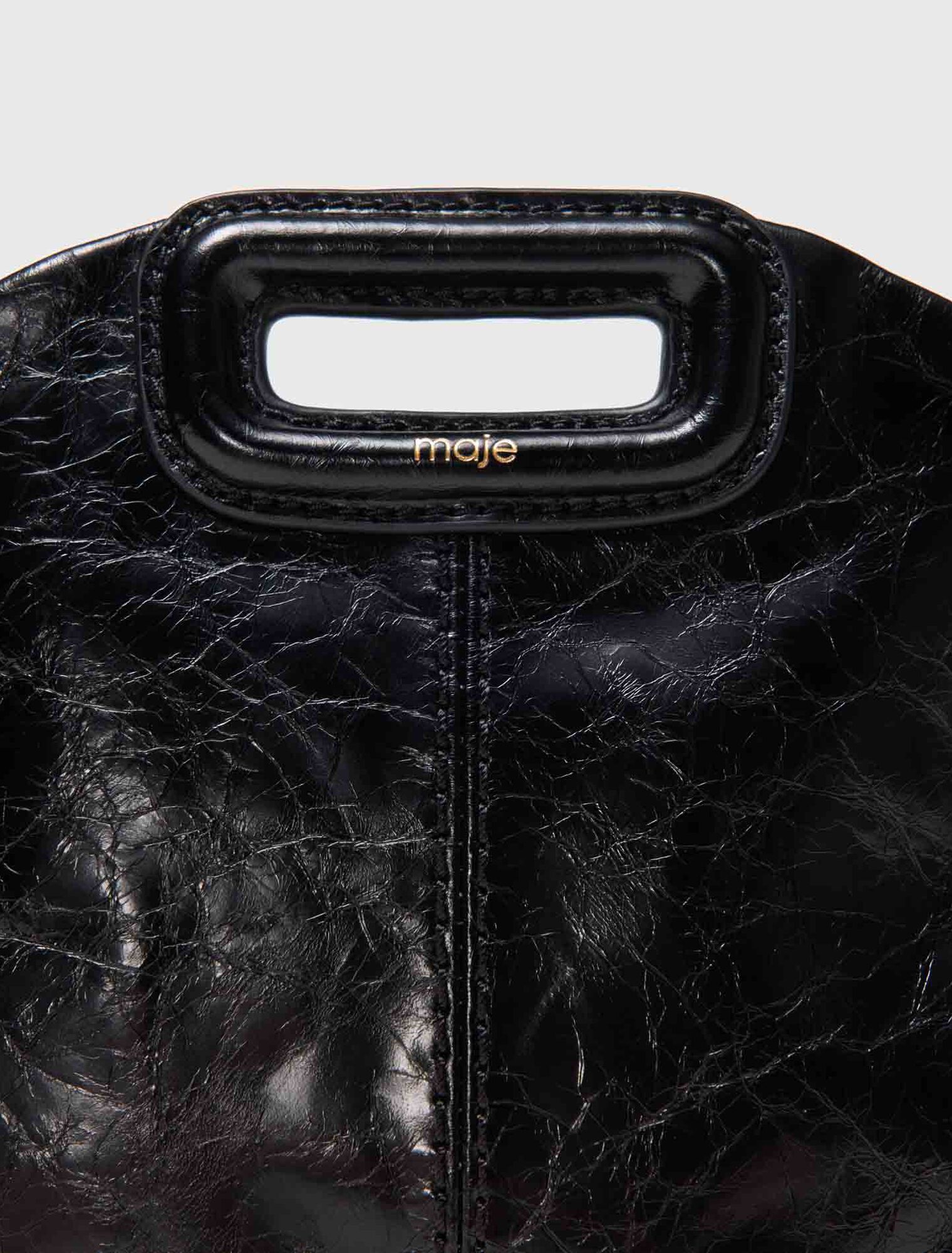 Sac Miss M mini en cuir craquel&eacute;