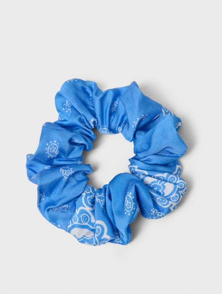 Printed fabric scrunchie