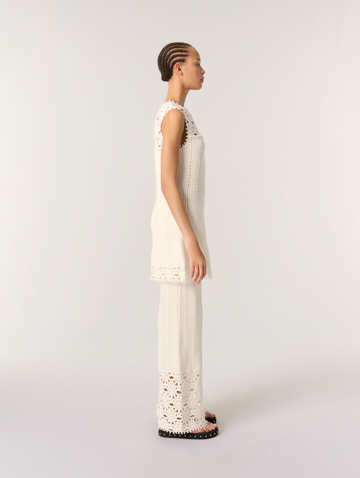 Robe courte en crochet
