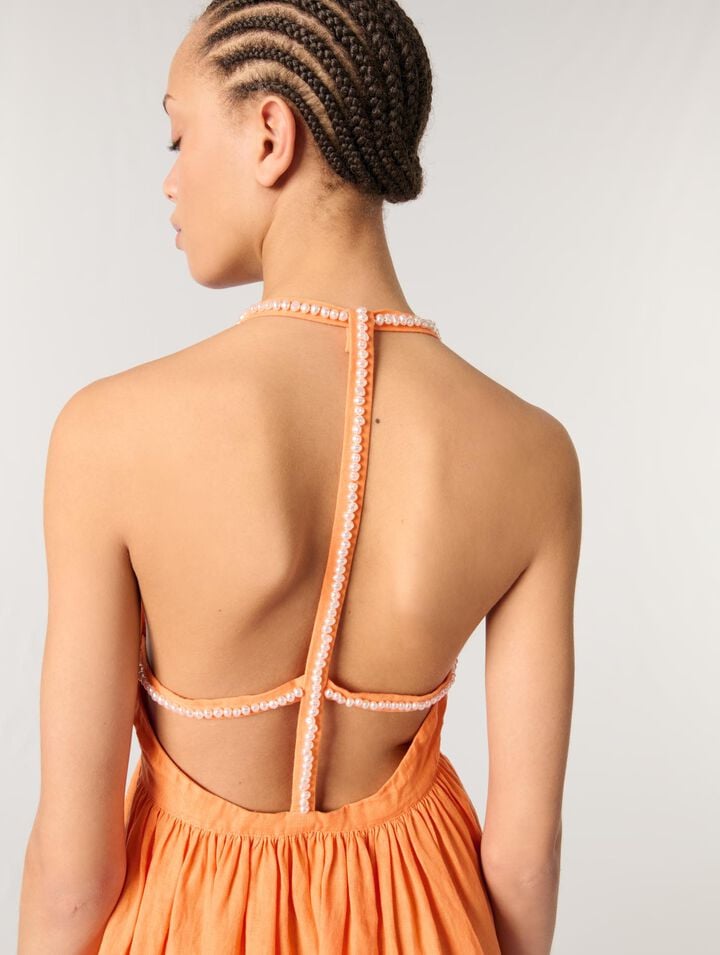 Robe courte en lin