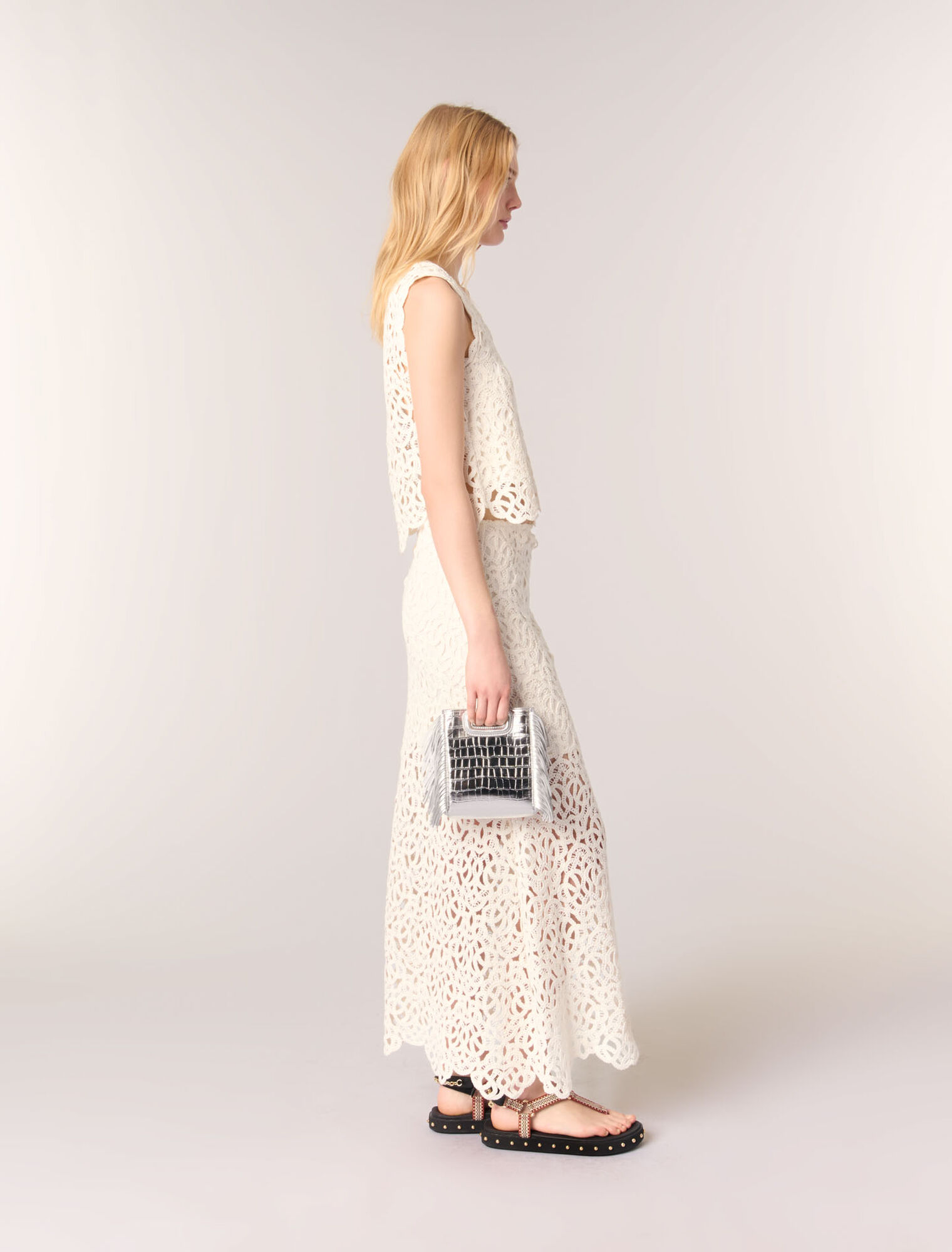 Long crochet skirt