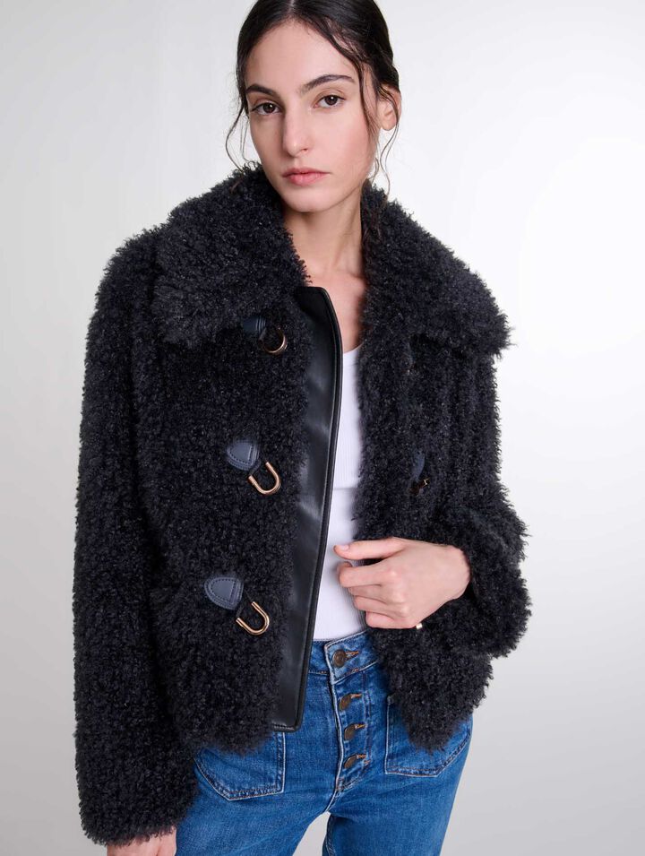 Manteau court en bouclette
