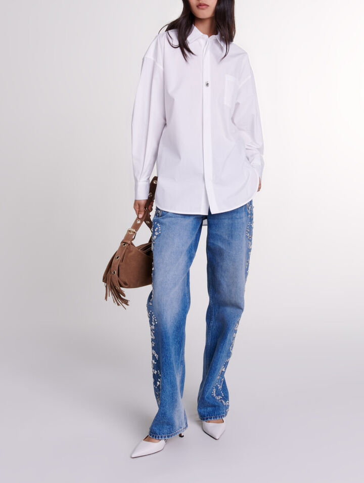 Oversized poplin shirt