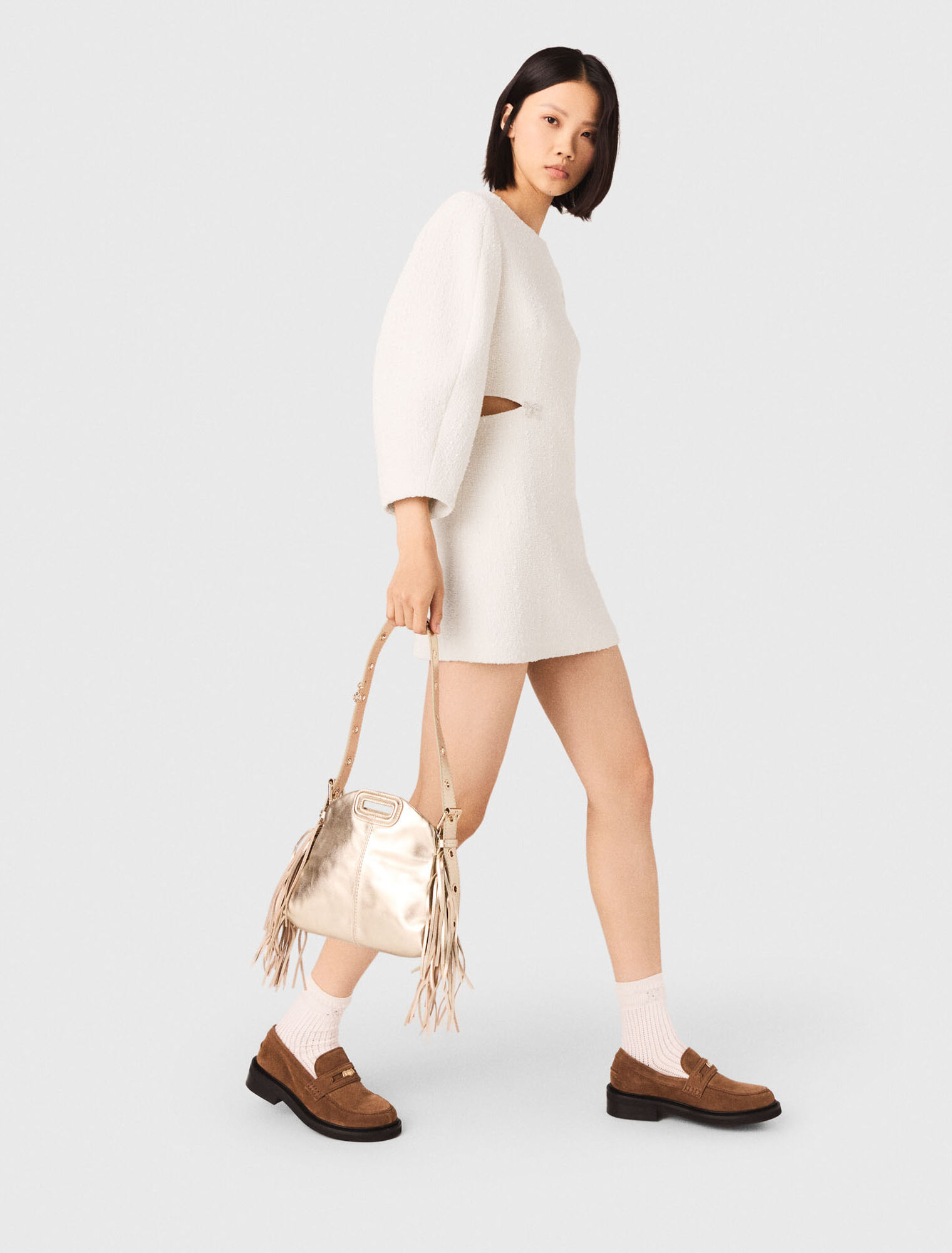 Miss M mini metallic leather bag