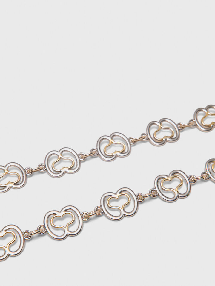 Chain belt with gold links