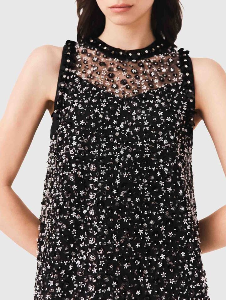 Rhinestone floral dress