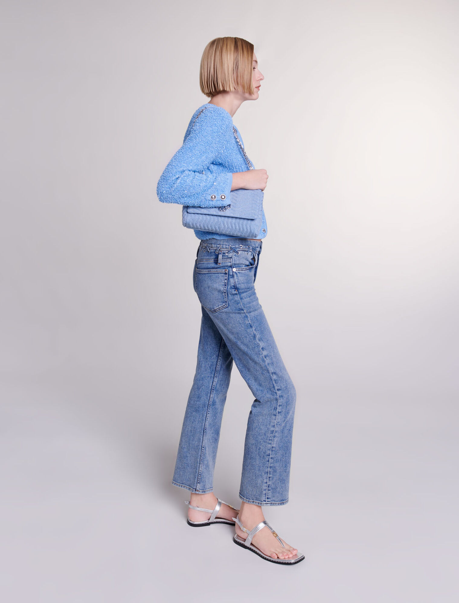 Cardigan en maille et sequins