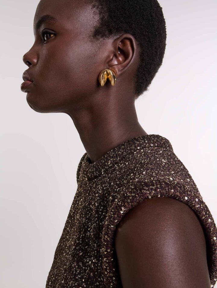 Robe courte à sequins
