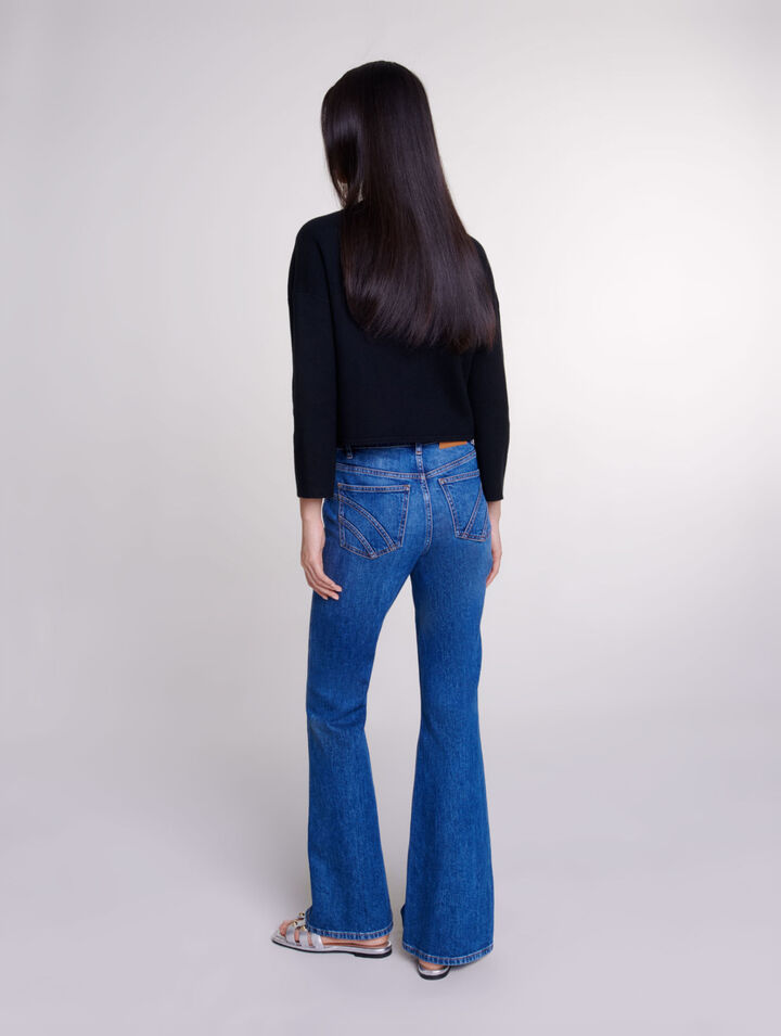 Cropped knit cardigan