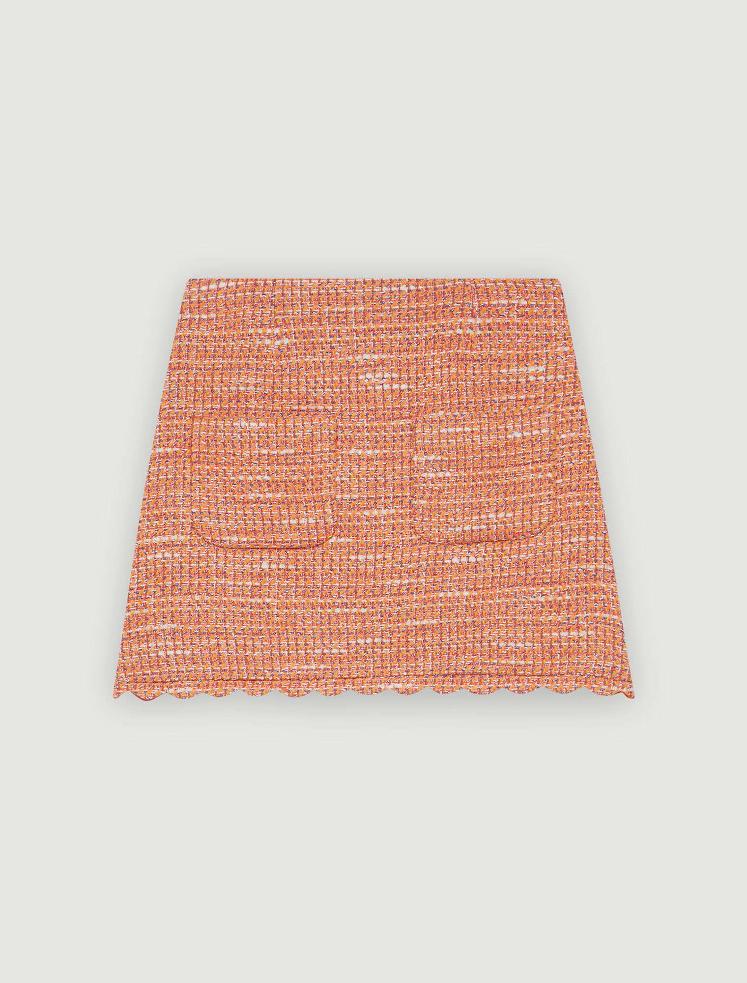 Braided braid tweed skirt