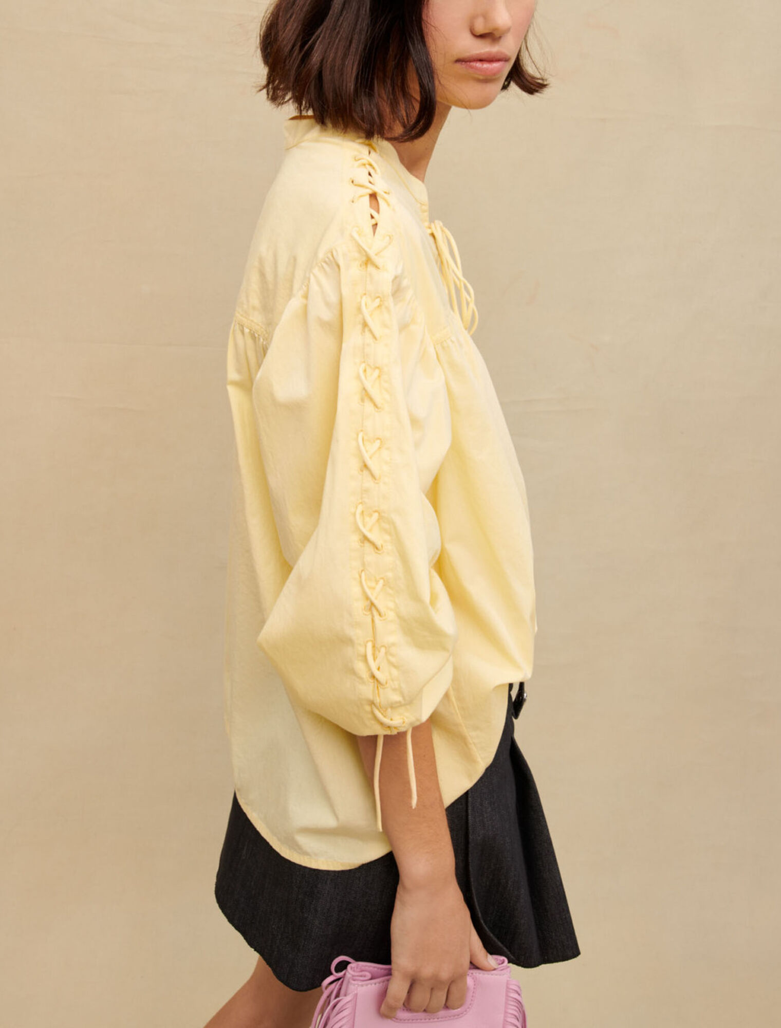 Chemise médiévale lacée en coton