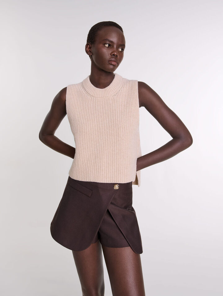 Pull en laine sans manche