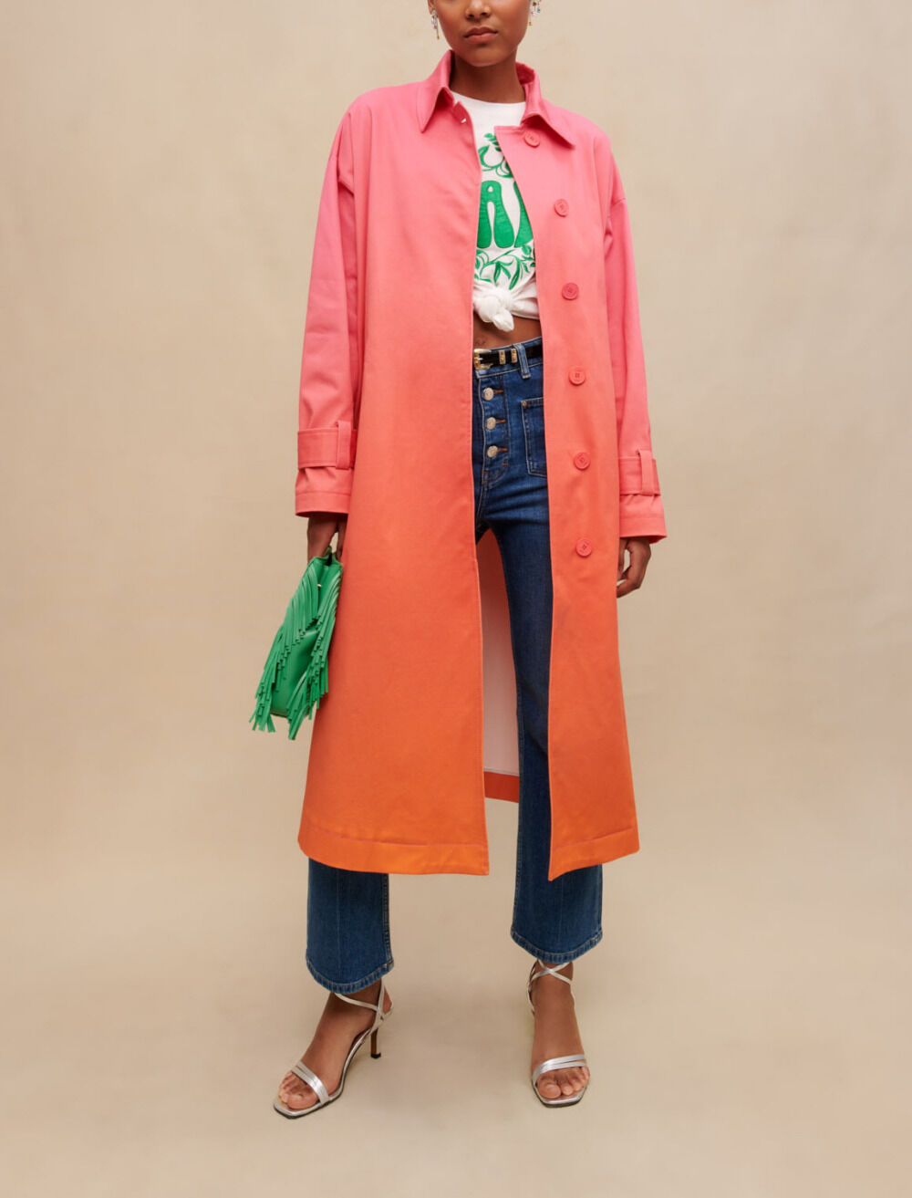 Mid length overcoat Coats Maje